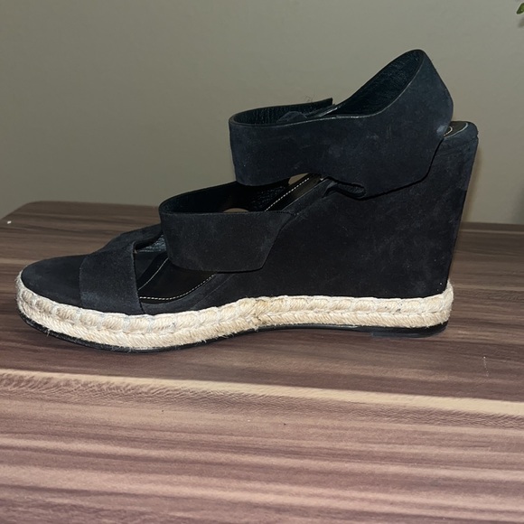 BALENCIAGA ROPE TRACK SUEDE LEATHER WEDGE SANDALS - Picture 4 of 16